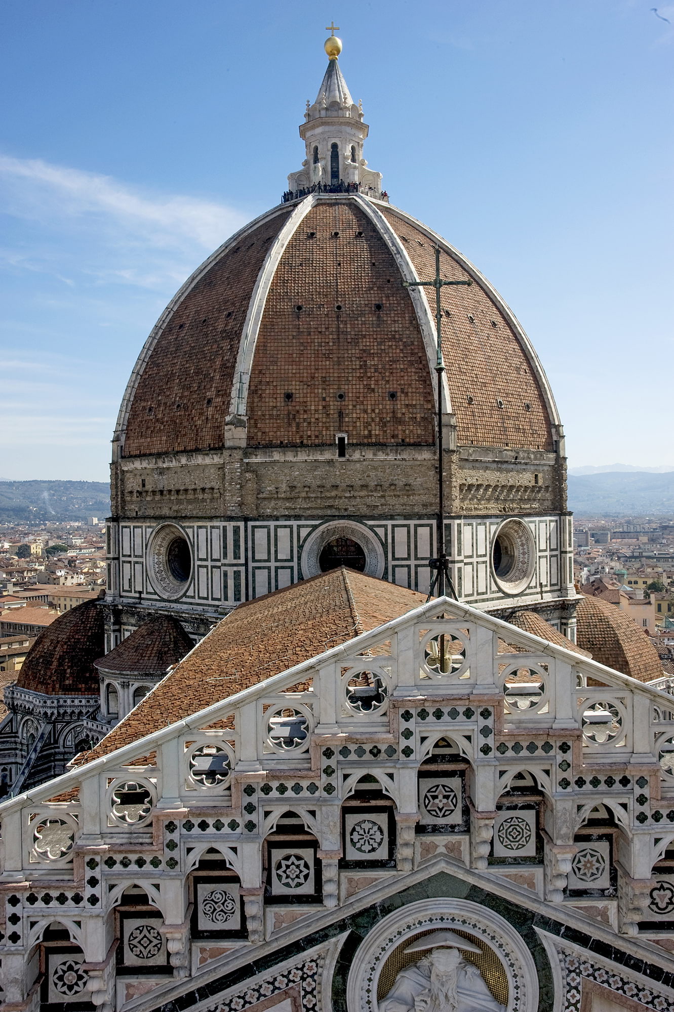 Dome of the Duomo seen from the front